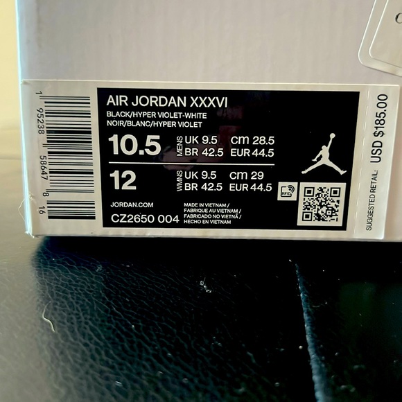 Nike Air Jordan XXXVI size 10.5 great shape! - Picture 7 of 8